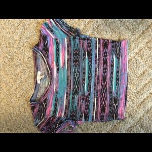 Aztec print crop top
